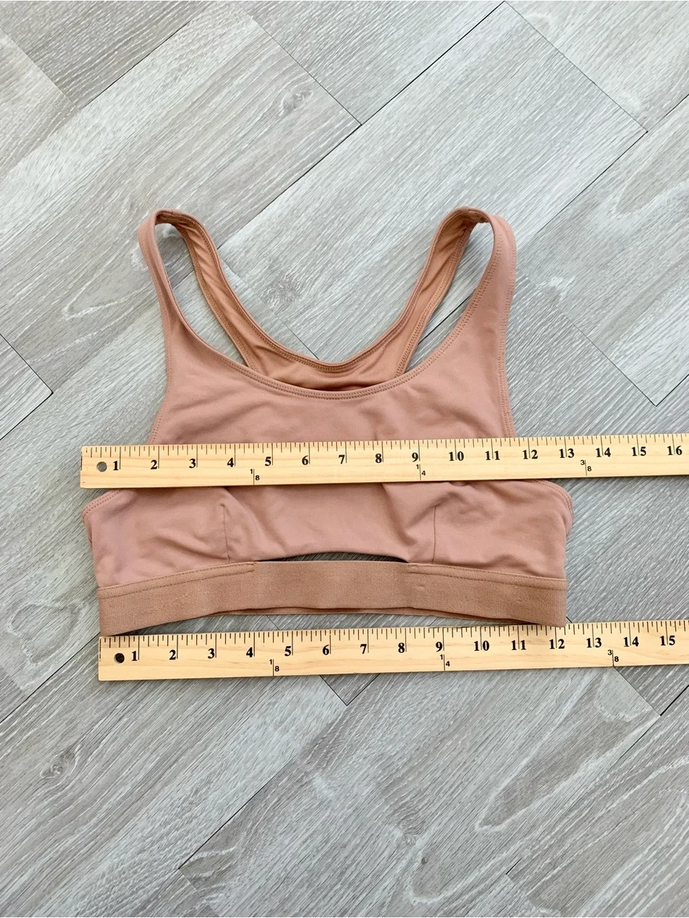 alo Beige Neutral Moonlit Racerback Sports Bra US Medium